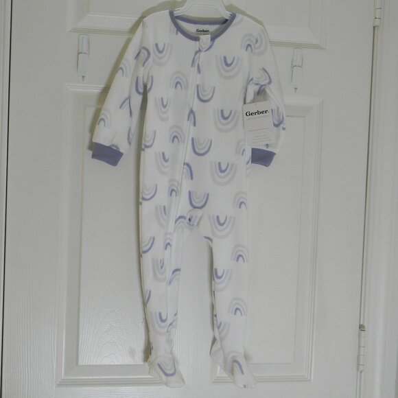 Gerber Just Born Collection Blanket Sleeper 18 mos. Rainbow Print Gift NWT - Picture 2 of 4